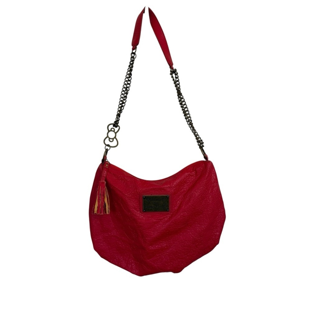 Loungefly Hello Kitty Purse Red Chain Bow Strap Tassel Bag Travel All Over Print